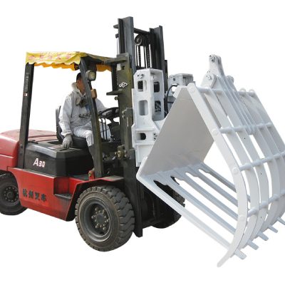 Forklift kemískt trefjarúrgangspappír sem er hengdur bremsumaður