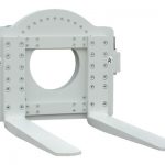 Rotator gaffalklemmi í 2. flokki gaffalbúnaðar sem er festur með 1220 mm lengd